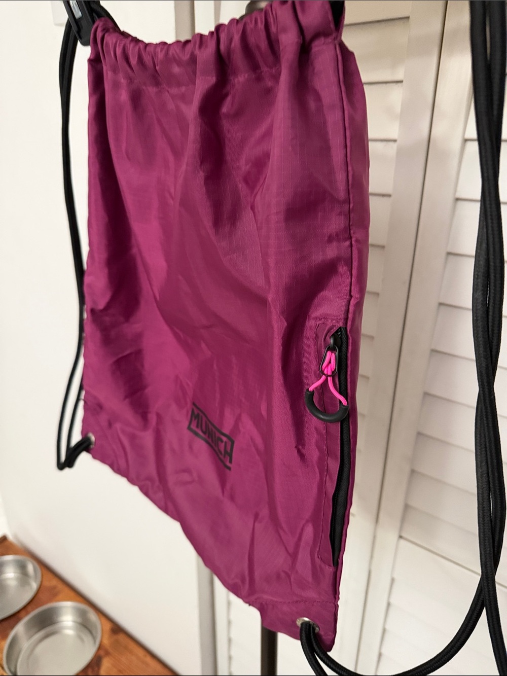 Munich Drawstring Backpack - Magenta - Picture 2 of 3